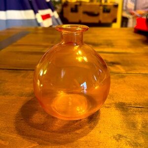 Small Round Orange Vase